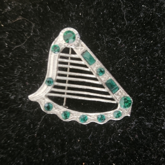 Source Unknown Jewelry - Vintage Harp brooch